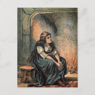 Vintage Cinderella Drawing Postcard