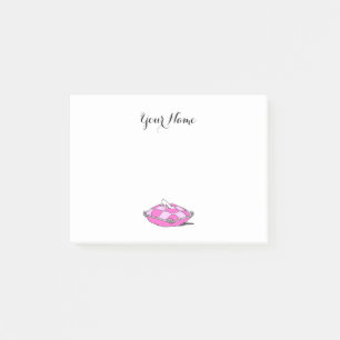 Vintage Cinderella Slipper on Pink Pillow Sticky Post-it Notes