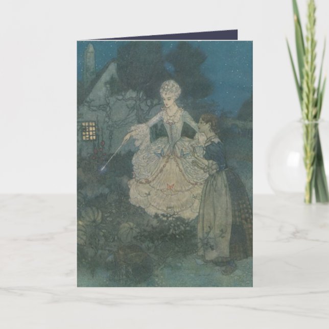 Vintage Cinderella with Godmother Thank You Card (Front)