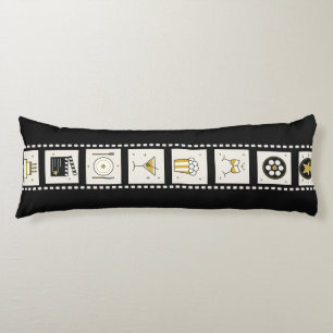 Vintage Cinema Film Strip Table Runner Body Pillow