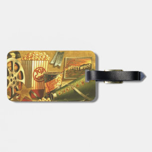 Vintage Cinema Luggage Tag With Strap
