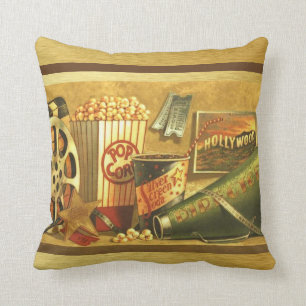 Vintage Cinema Throw Pillow