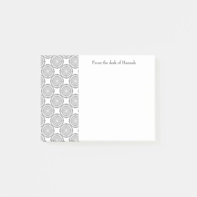 Vintage Circle Pattern Personalized Notes (Front)