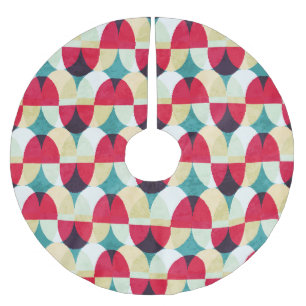 Vintage circle, seamless abstract pattern. brushed polyester tree skirt