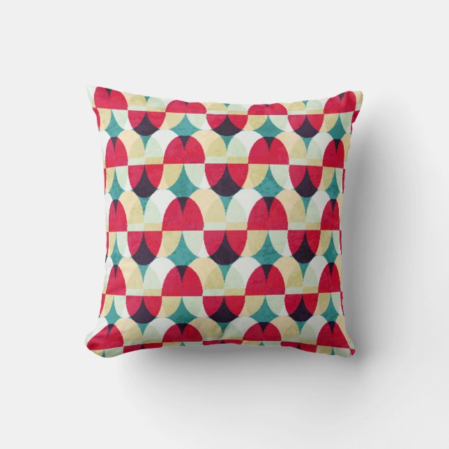 Vintage circle, seamless abstract pattern. throw pillow (Front)