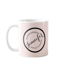 Vintage Circle Stamp Logo Makeup and Beauty Pink