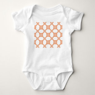 Vintage Circles Art: Seamless Geometric Pattern Baby Bodysuit