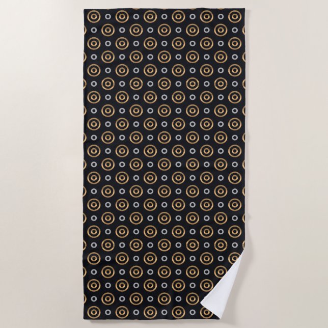 vintage circles beach towel (Front)