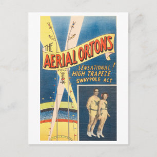 Vintage Circus Advertisement: High Sway Pole Act Postcard
