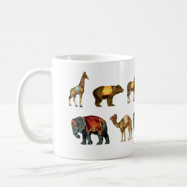 Vintage Circus Animals Mug (Left)