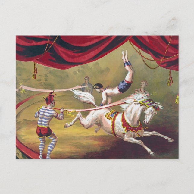 Vintage Circus Art Postcard (Front)