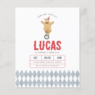 Vintage Circus Bear Boy Birthday Party Budget
