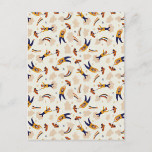 Vintage Circus Carnival Clown Party Holiday Postcard