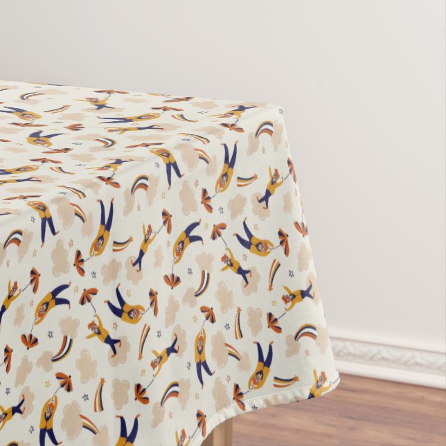 Vintage Circus Carnival Clown Party Tablecloth (In Situ)