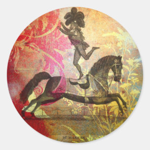 Vintage Circus Classic Round Sticker