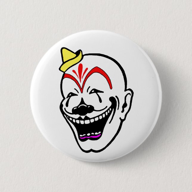 Vintage Circus Clown 2 Inch Round Button (Front)
