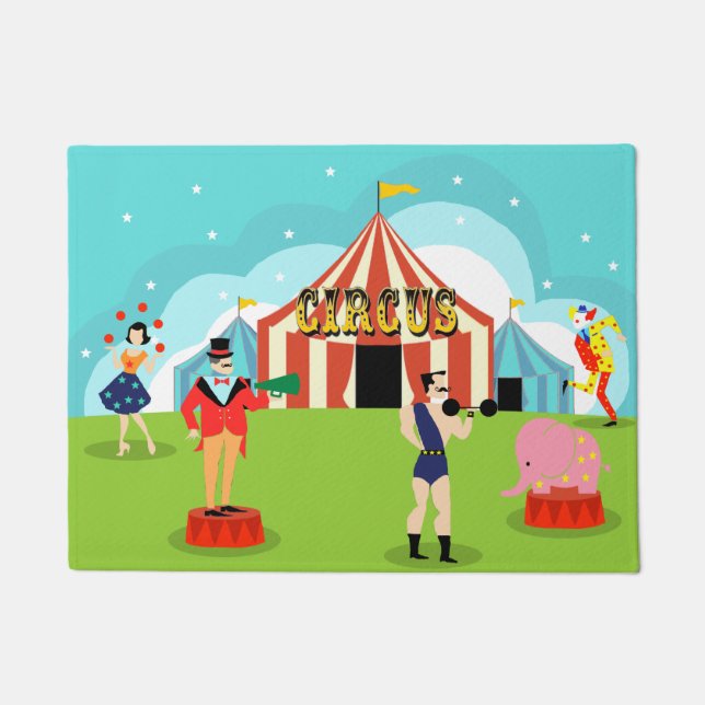 Vintage Circus Door Mat (Front)