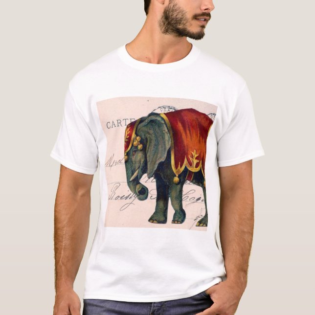 Vintage Circus Elephant T-Shirt (Front)