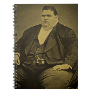 Vintage Circus Freak Sideshow Fat Man Notebook
