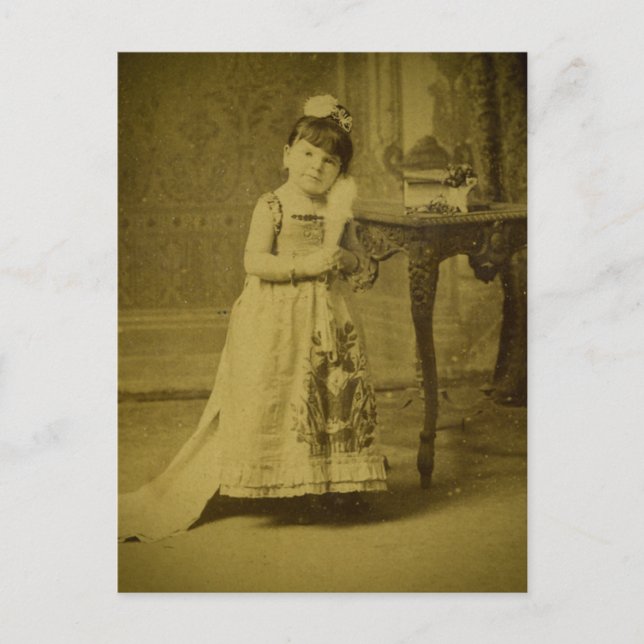 Vintage Circus Freak Woman Postcard (Front)