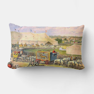 Vintage Circus Grounds Lumbar Pillow