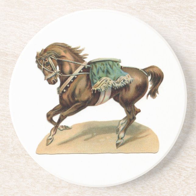 Vintage Circus Horse Coaster (Front)