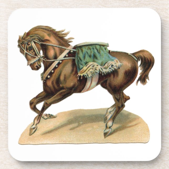 Vintage Circus Horse Coaster (Front)