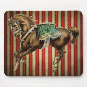 vintage circus horse mouse pad