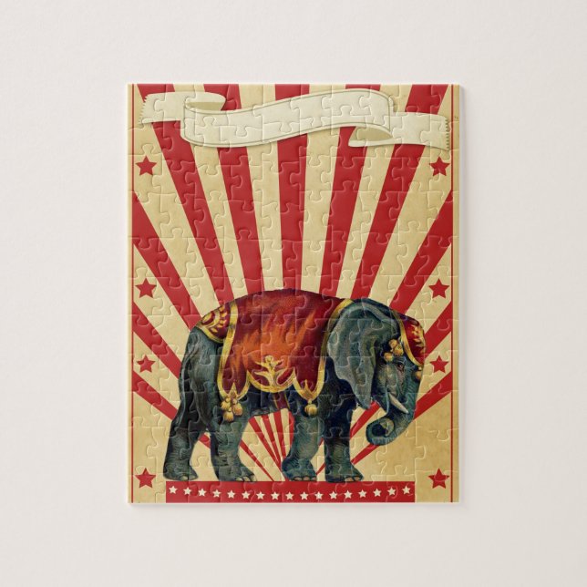 Vintage Circus Illustration Art Old Antique Jigsaw Puzzle (Vertical)