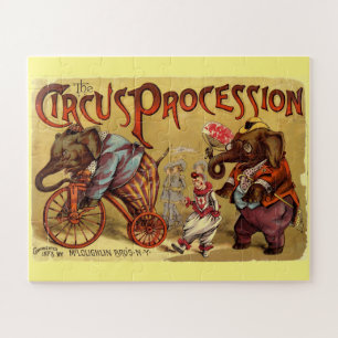 Vintage Circus Illustration Art Old Antique Jigsaw Puzzle