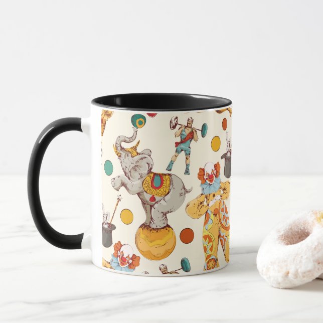 Vintage Circus Mug (Avec donut)