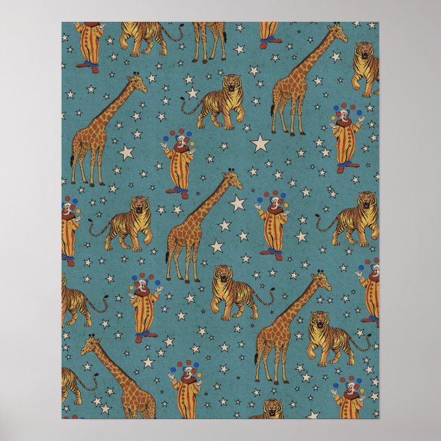 Vintage Circus Pattern Poster (Front)
