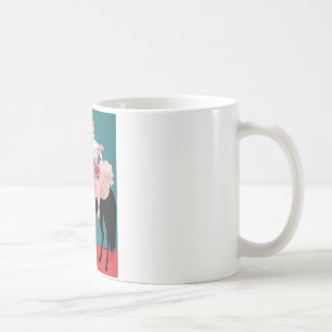 Vintage Circus Performer with a Black Horse Coffee Mug