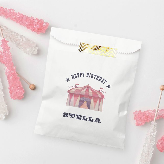Vintage Circus Personalized Birthday Party Favour Bag (Creator Uploaded)