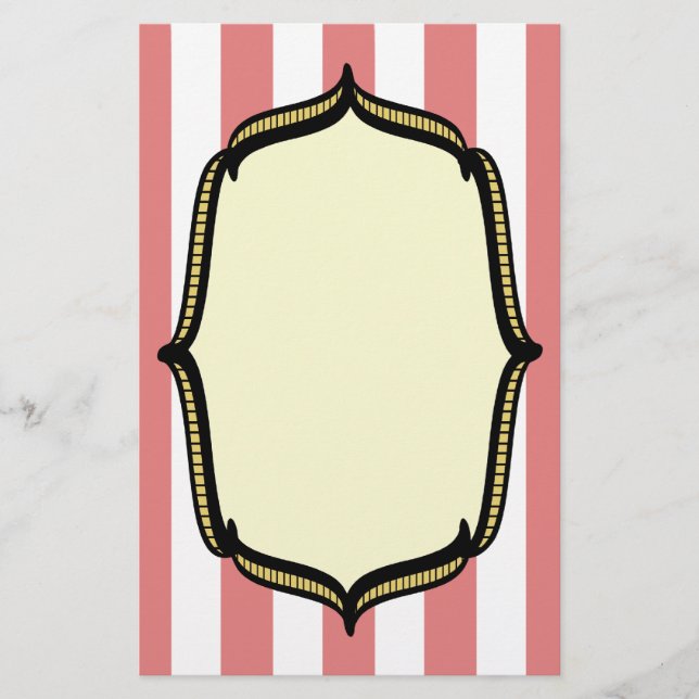 Vintage Circus Personalized Stationery (Front)