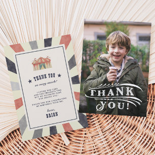 Vintage Circus Photo Thank You Card