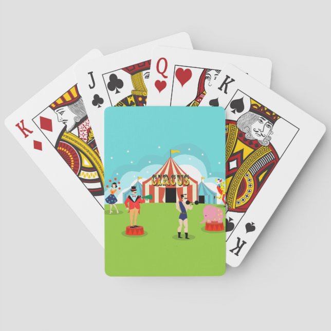 Vintage Circus Playing Cards (Back)