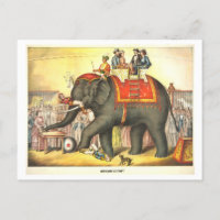 Vintage Circus Poster for Performing Elephant