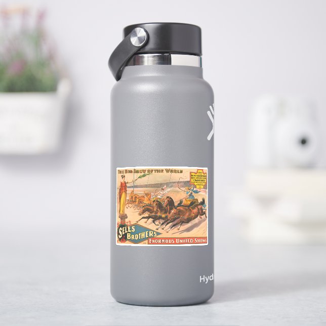 Vintage Circus Poster Of A Roman Chariot Race (HydroFlask)