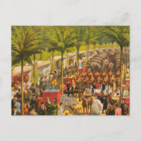 Vintage Circus Poster Of Animals And Performers