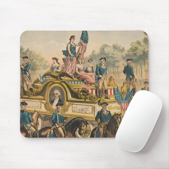 Vintage Circus Poster Showing Parade Float Mouse Pad (With Mouse)