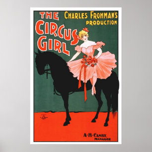 Vintage circus retro classic entertainment poster