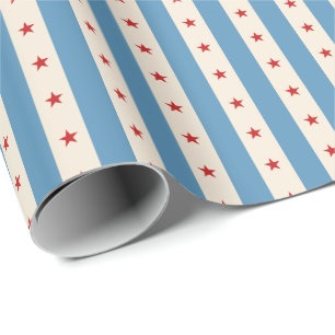 Vintage Circus Stars & Stripes Party Pattern Ret Wrapping Paper