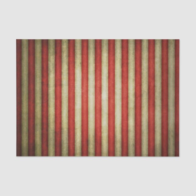 Vintage Circus Stripey Background  Tissue Paper (Front)