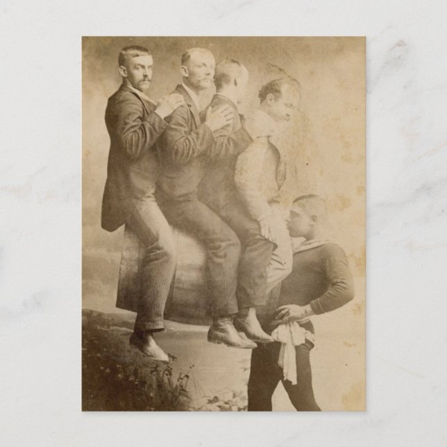 Vintage Circus Strongman Postcard (Front)