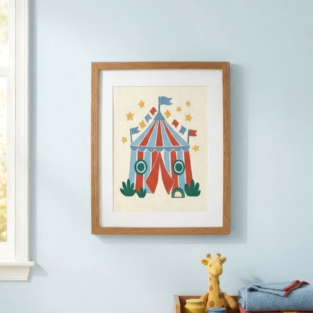 Vintage Circus Tent Nursery Art Print (Creator Uploaded)