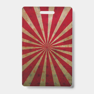 Vintage Circus Tent Stars Red Lines Carnival Badge