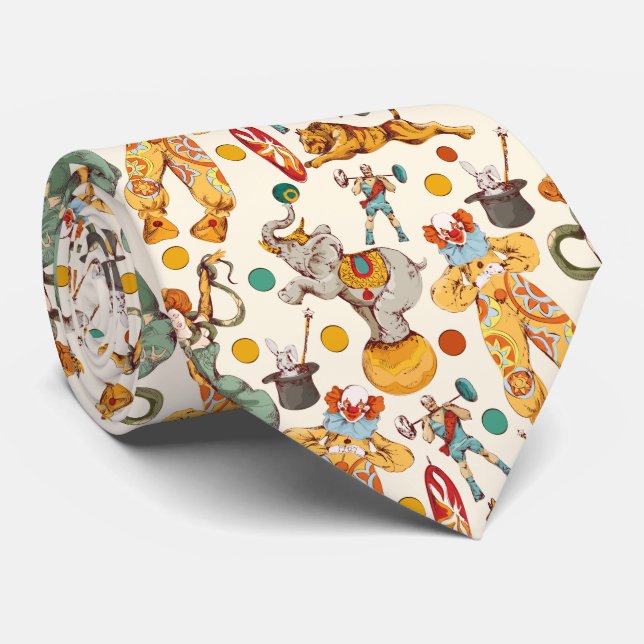 Vintage Circus Tie (Rolled)