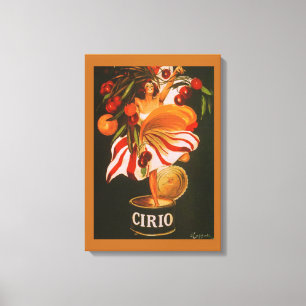 Vintage Cirio Cherries Italian Canvas Print