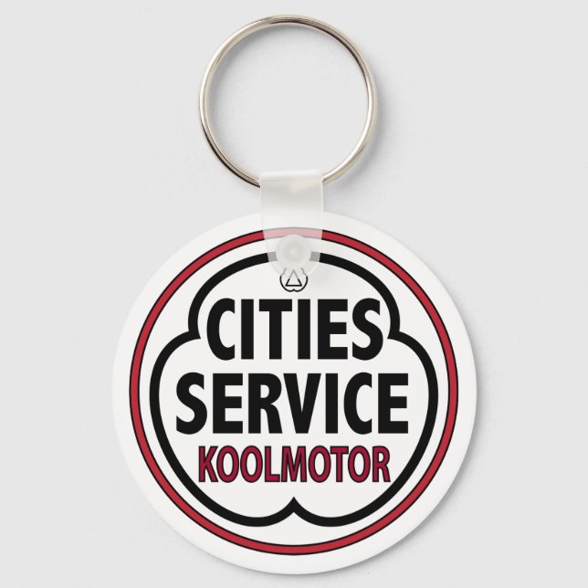 Vintage Cities Service koolmotor sign Keychain (Front)